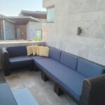 Şezlong minderleri, koltuk minderleri, yastıklar.